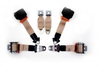 Seat Belt Assembly Economy Direct Fit Dual Retractor Starburst Buckle Colors Pr-72-73