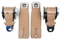 Seat Belt Set Retractable Lap(Only) Gm Buckle W Sleeves-7 Panel Webbing Colors Pair-72-77