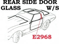 Weatherstrip Rear Side Door Glass-1St Design Usa Pair-68-69E