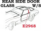 Weatherstrip Rear Side Door Glass-1St Design Usa Pair-68-69E