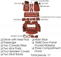 Carpet Set Cut Pile With Padding-3 Door Rear Compartment-78-79