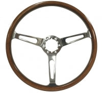 Wheel Steering Deluxe Walnut Wood Grain-15 Inch-63-68
