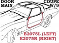 Weatherstrip Door Main Coupe Usa Left-69-77