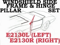 Weatherstrip Set Windshield Side Frame Pillar Post And Lower Hinge Pillar Usa Left-68-72