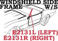 Weatherstrip Windshield Side Frame Pillar Post Usa Left-73-82