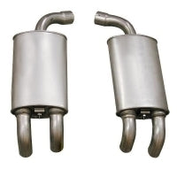 Muffler Aluminized Factory Style Oval Pair-84