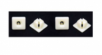 Nut Kit License Plate-3-8 Square Hole White Plastic Front Or Rear-4 Nuts-66-79