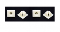 Nut Kit License Plate-3-8 Square Hole White Plastic Front Or Rear-4 Nuts-66-79