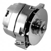 Alternator Chrome-100 Amp With Turbo Fan-63-68 Ext Regulator