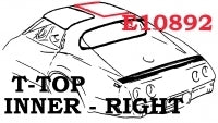 Weatherstrip T Top Inner Usa Right-68-69