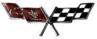 Emblem Fuel Door Cross Flag Bright Red Usa-79