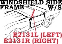 Weatherstrip Windshield Side Frame Pillar Post Usa Right-73-82