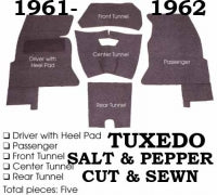 Carpet Set Complete Tuxedo (Salt And Pepper) Correct Replacement-61-62