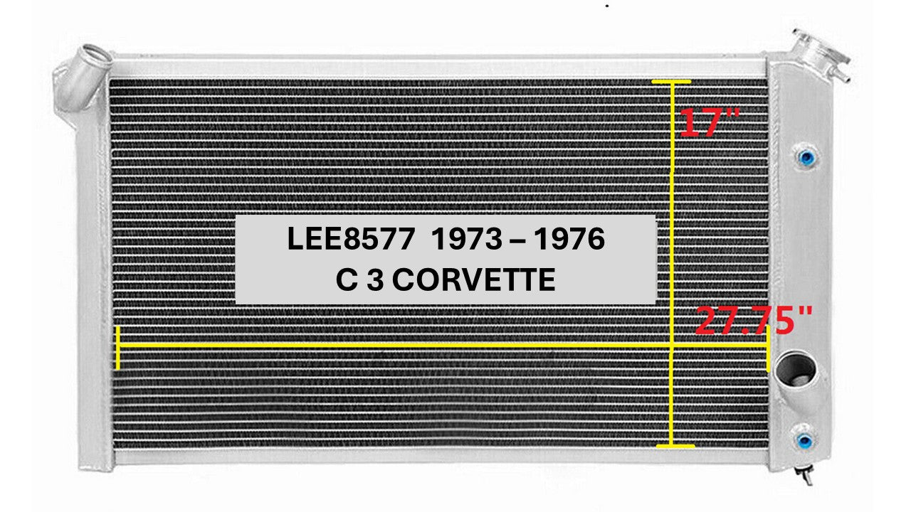 Aluminum Radiator For 1973-1976 Corvette C3 5.7L 7.4L V8 At