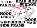 Weatherstrip Kit Coupe Body And T Top Usa-9 Pieces-73-E77