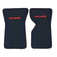 Mat Set Floor Cut Pile With Embroidered Corvette Logo Colors Pair-81-82