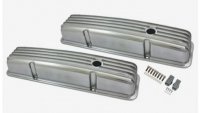 Cover Valve Finned Polished Aluminum Small Block With Holes Pair-58-86