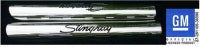 Shield Side Exhaust Polished Stainless Steel With Stingray Logo Pair-63-82