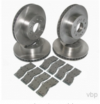 Rotor Set Brake Front & Rear Heavy Duty With Organic Pads-65-82