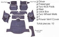 Carpet Set Complete Coupe-80-20 Loop Rayon/Nyvlon No Pad-67
