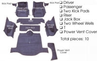 Carpet Set Complete Coupe-80-20 Loop Rayon/Nyvlon No Pad-67