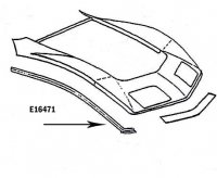 Bonding Strip Fender Front Upper Press Molded Black Right Hand-68-72