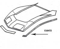Bonding Strip Fender Front Upper Press Molded Black Left Hand-68-72