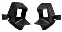 Extension Rear Quarter Trim Panel Unpainted Black Grained Plastic Coupe Pair-68-73