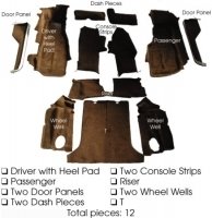 Carpet Set Complete Coupe Cut Pile Mass Back-84-87