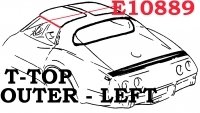 Weatherstrip T Top Outer Usa Left-68-69