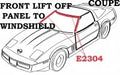Weatherstrip Front Lift Off Panel To Windshield Coupe And Convertible Usa Each-84-96