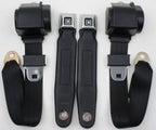 Seat Belt Conversion Assembly-3 Point Single Retractor Starburst Buckle Colors Pair-68-74