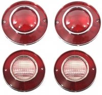 Lens Assembly Tail Lamp And Backup Lamp Usa-4 Pieces-75-79
