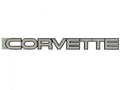 Emblem Rear Letter Unit Corvette Black Silver-84-90