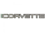 Emblem Rear Letter Unit Corvette Black Silver-84-90
