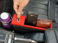 Corvette Car Seat Gap Catcher Organizer Box Storage Cup Holder Pu Leather Multi Function Pocket Coin Storage Auto Accessories Lee008002 (4A6)