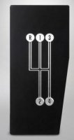 Pattern Shift-4 Speed Black And Chrome Import-68-76