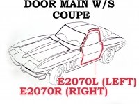 Weatherstrip Door Main Coupe Usa Right-63-67
