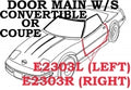 Weatherstrip Door Main Coupe Or Convertible Usa Left-84-89