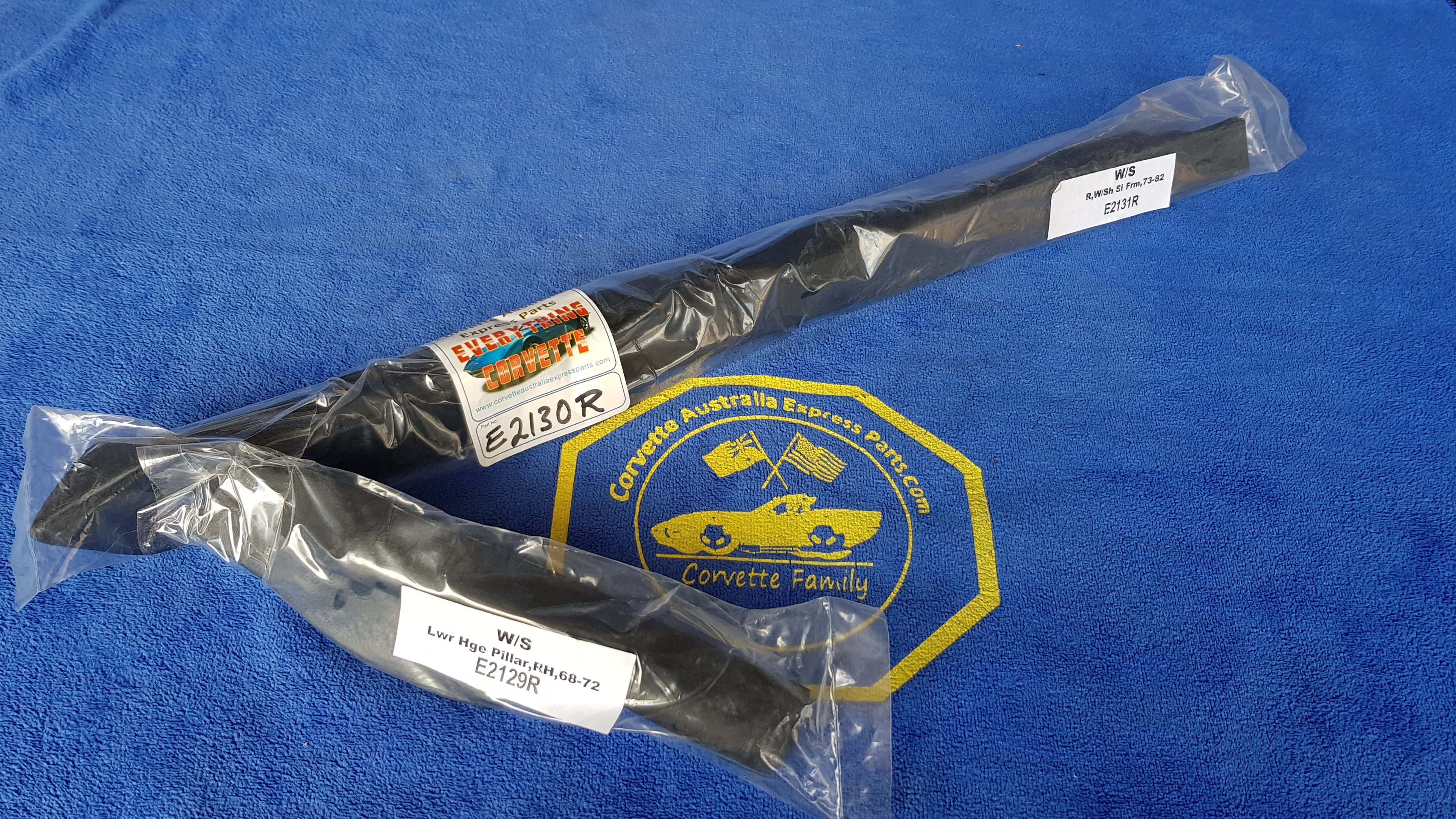 Weatherstrip Set Windshield Side Frame Pillar Post And Lower Hinge Pillar Usa Right-68-72