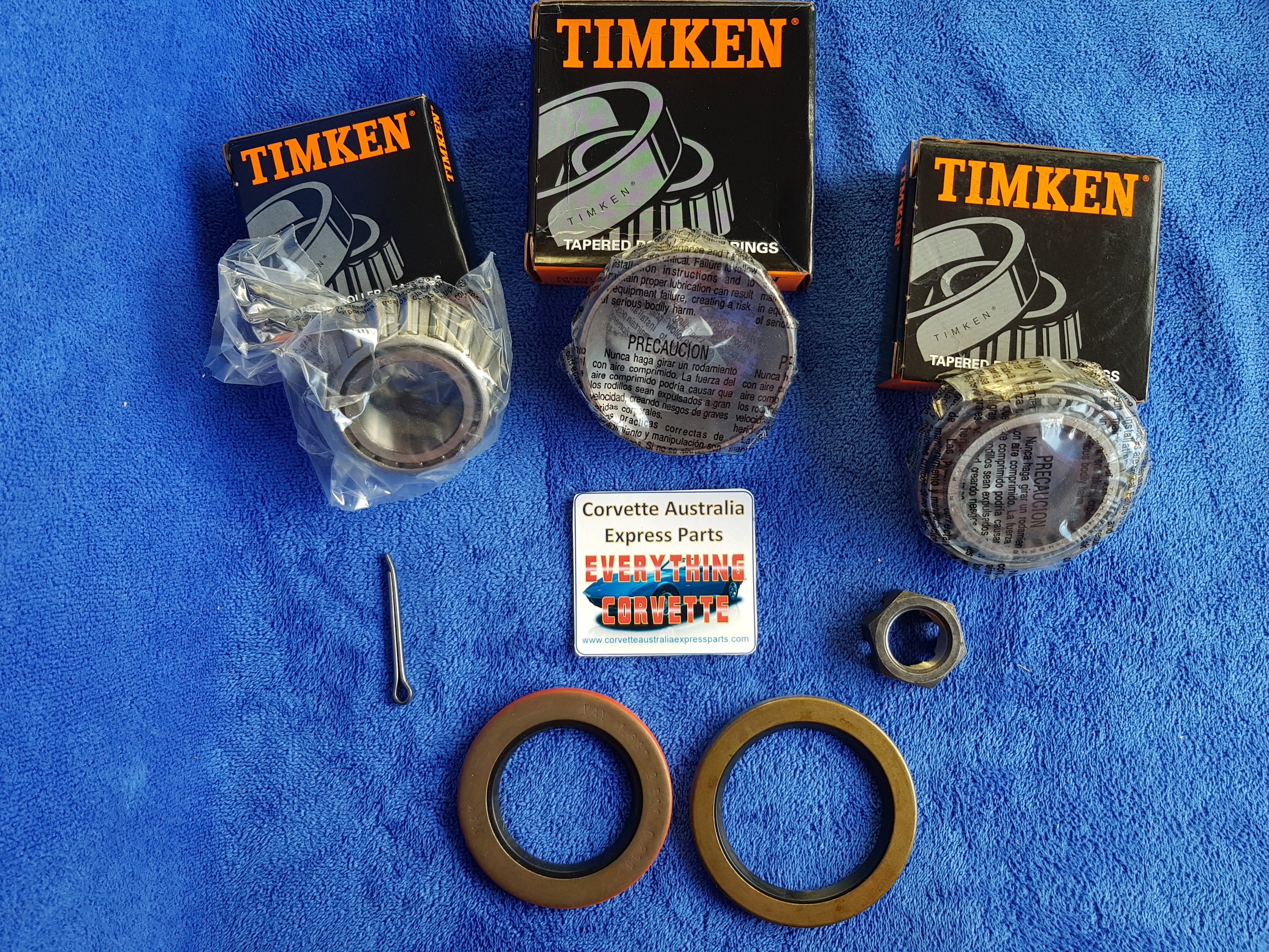 Bearing Kit Rear Wheel Plus Spindle Nut And Cotter Pin-63-82