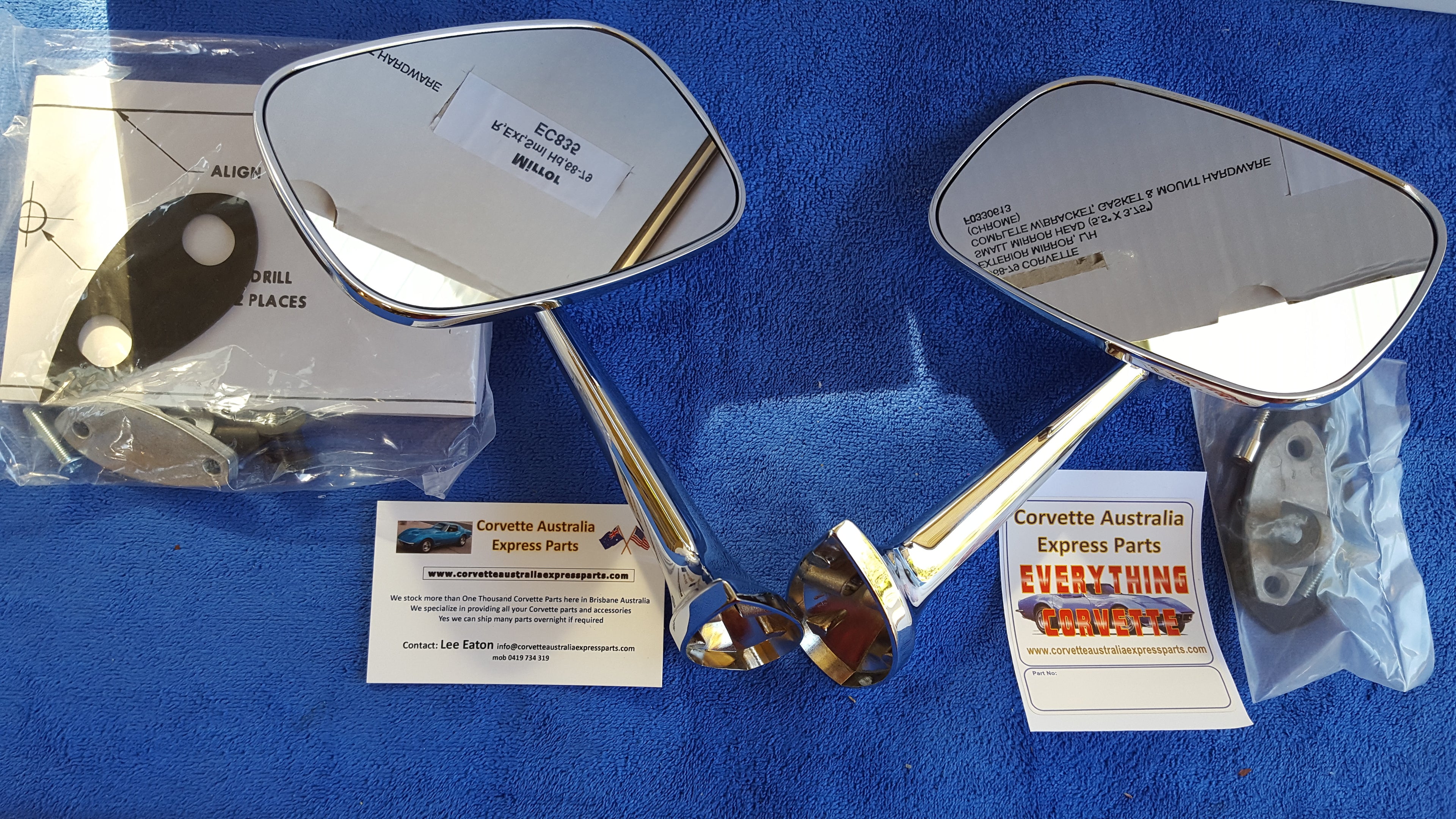 Mirror Exterior Small Head Includes Mounting Hardware Pair-68-74