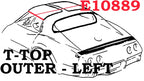 Weatherstrip T Top Outer Usa Left-68-69