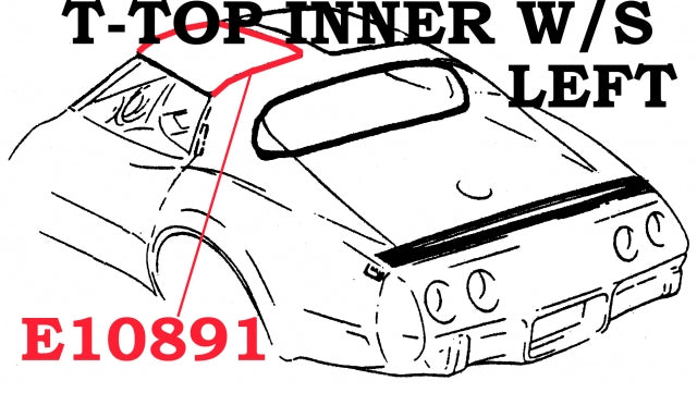 Weatherstrip T Top Inner Usa Left-68-69