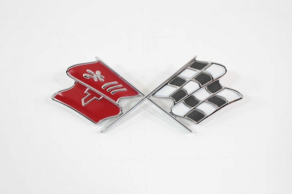 Emblem Fuel Door Cross Flag Gm Restoration-69-73