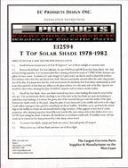 Shade Solar T Tops Pair-78-82