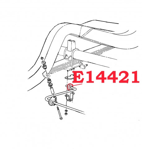 Bushing Rear Stabilizer Sway Bar Rubber-5/8 Inch Usa Pair-60-62