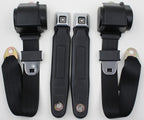 Seat Belt Conversion Assembly-3 Point Single Retractor Starburst Buckle Colors Pair-68-74