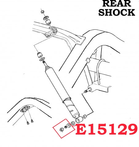 Mounting Kit Shock Absorber Rear Lower-6 Piece-53-82