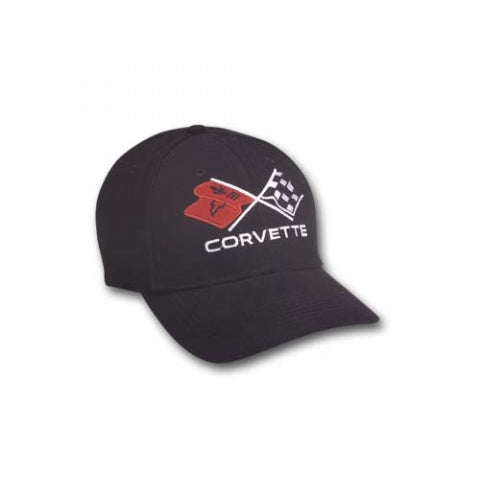 Cap Corvette Crossflag Black